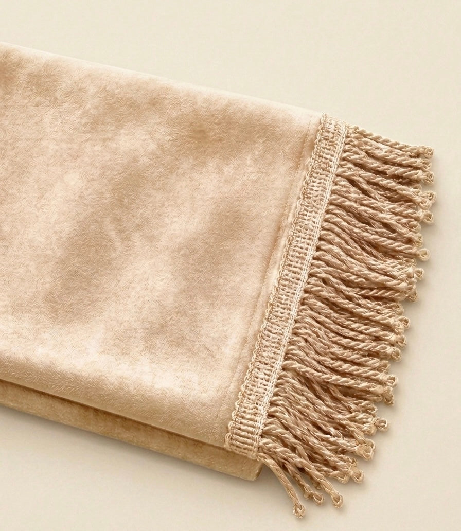 tapis de prière uni brodé