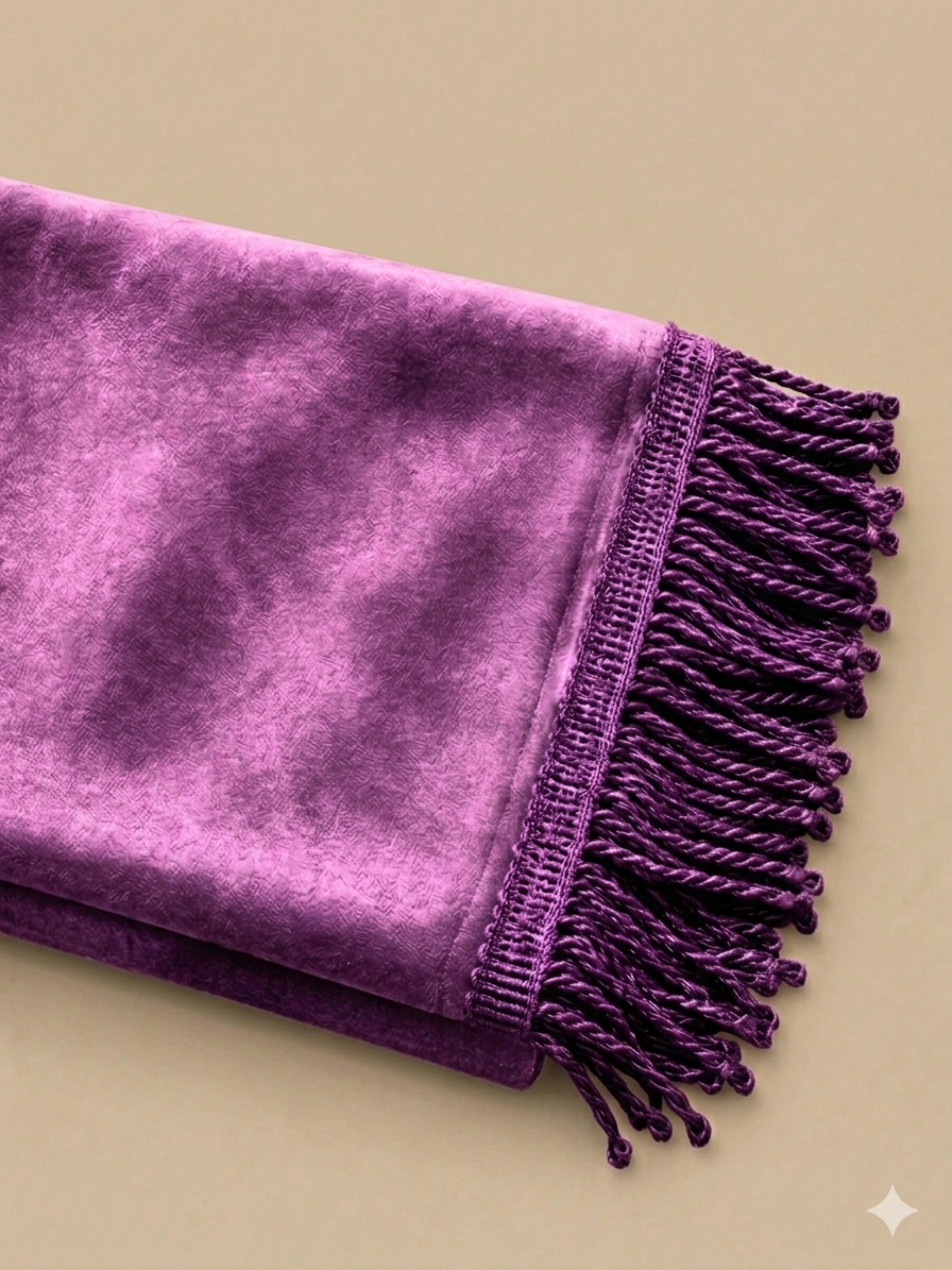 tapis de prière uni brodé