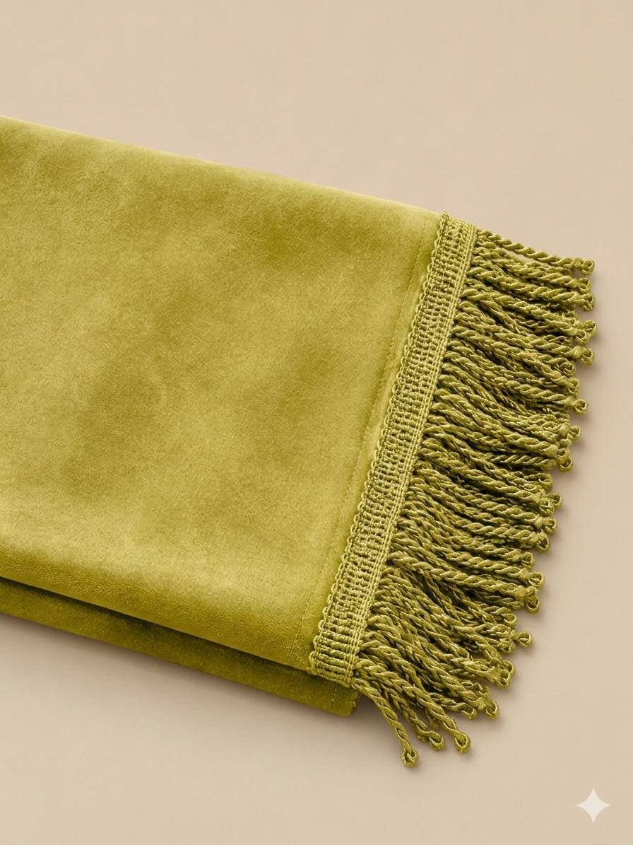 tapis de prière uni brodé